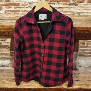 Orvis Womens Fleece Lined Flannel Shirt Jacket - Size S